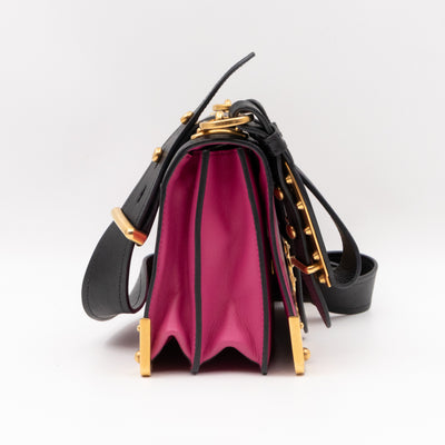 Cahier Pink & Black Leather