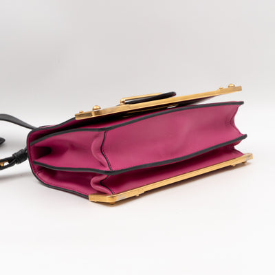 Cahier Pink & Black Leather