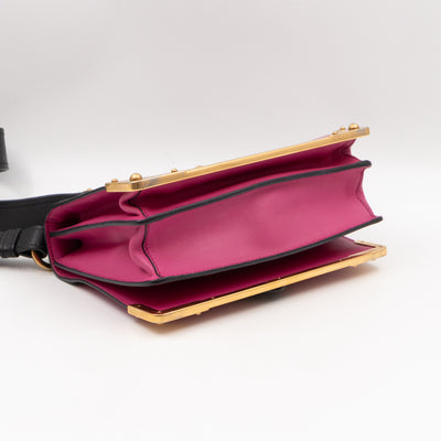 Cahier Pink & Black Leather