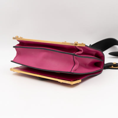 Cahier Pink & Black Leather