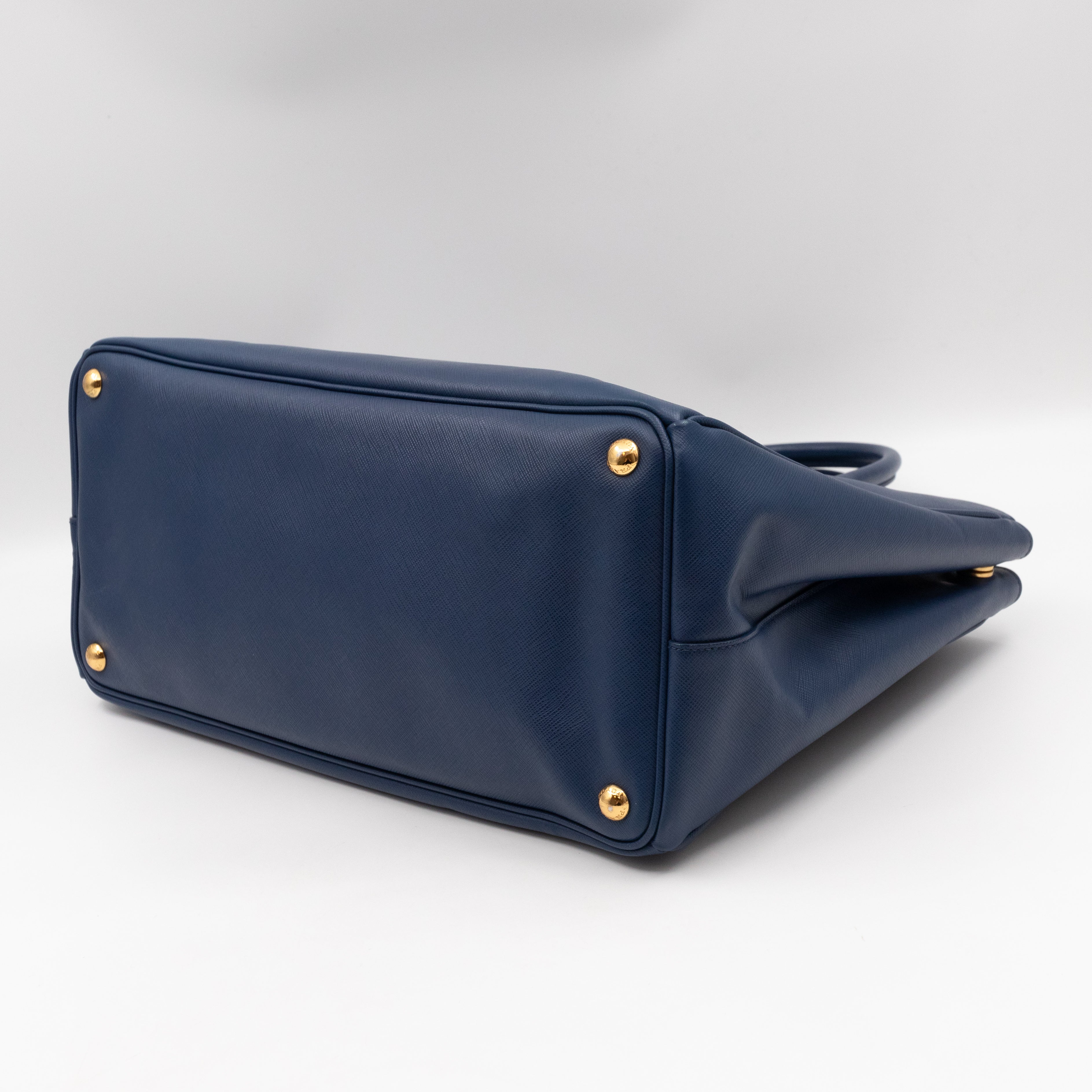Galleria Tote Bag Blue Saffiano