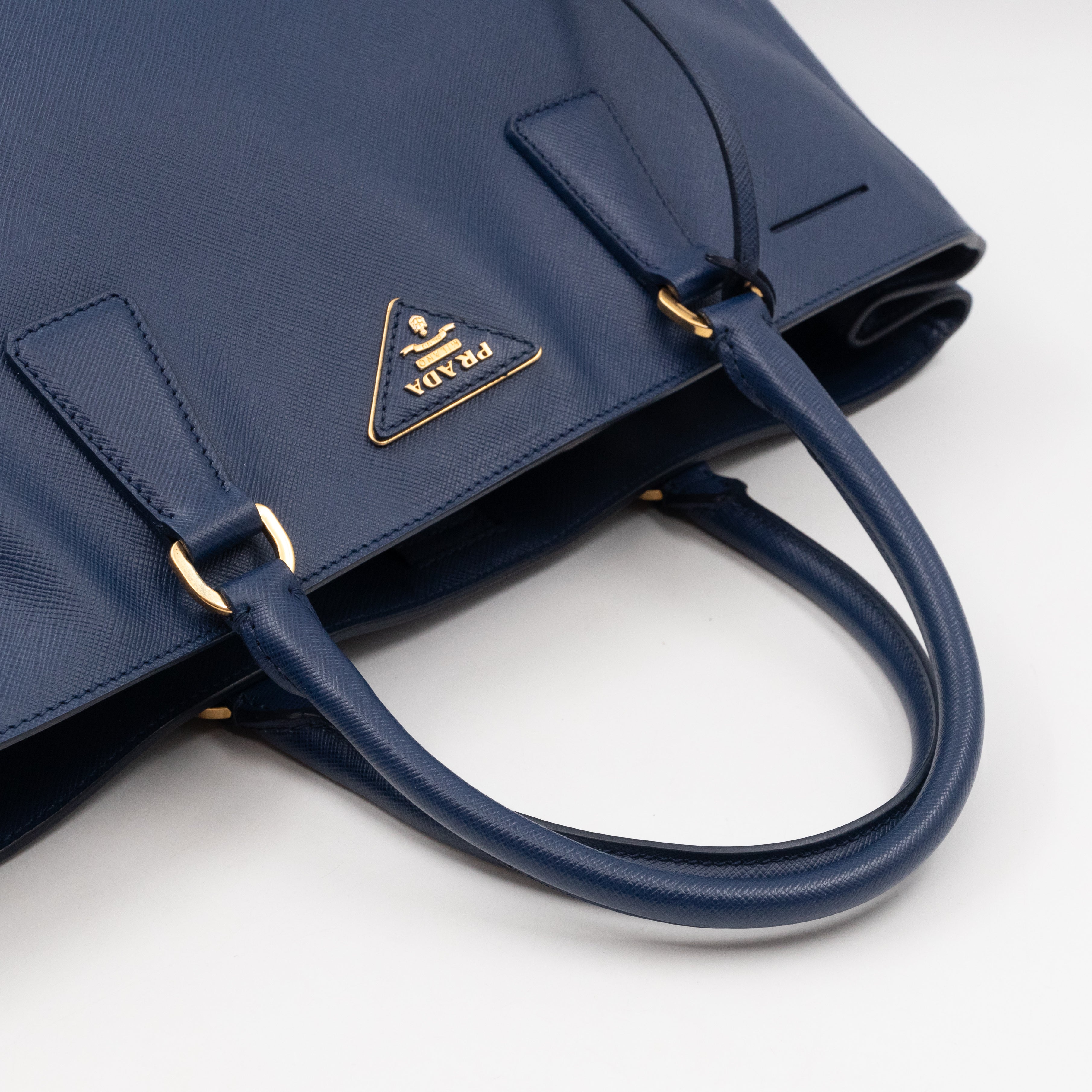 Galleria Tote Bag Blue Saffiano