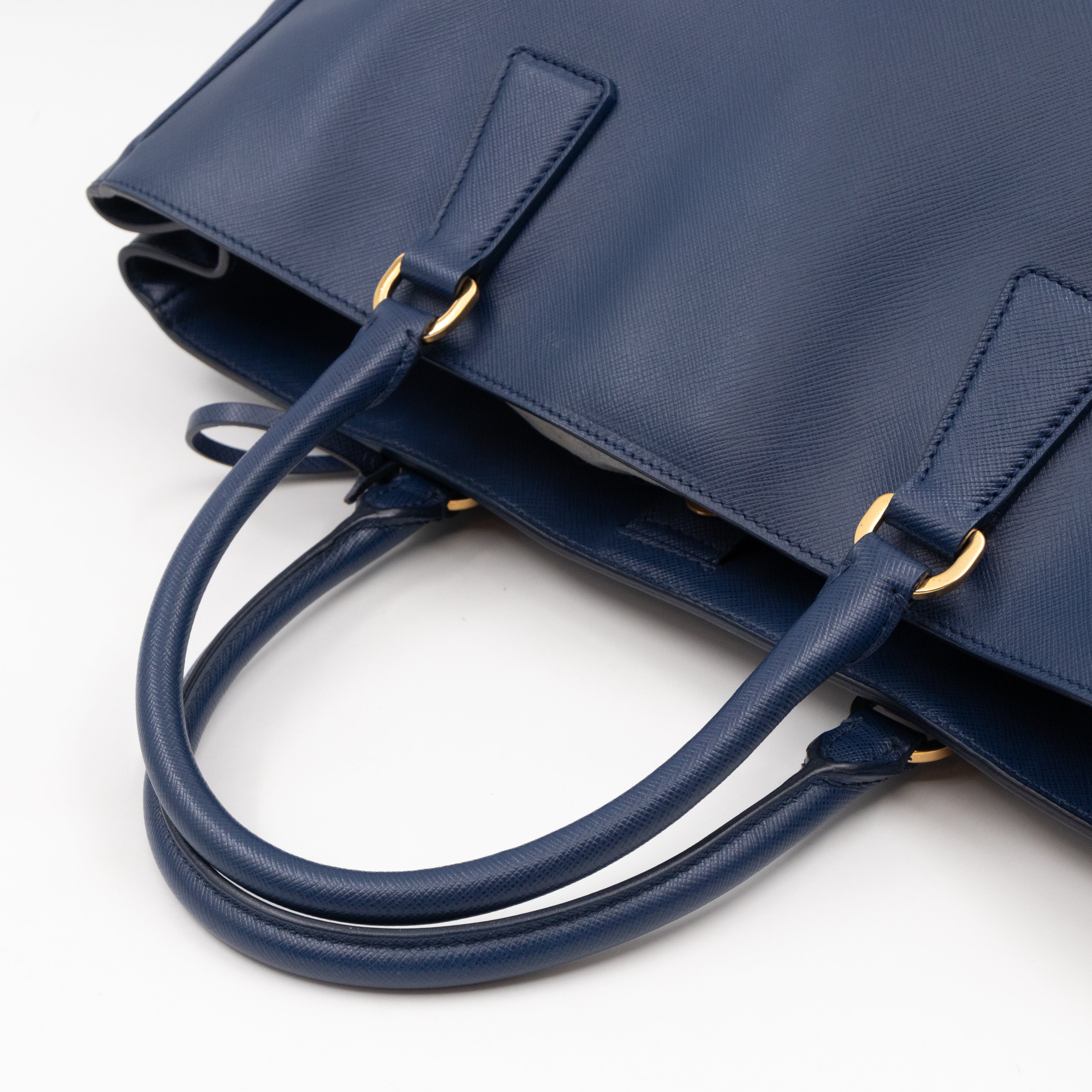 Galleria Tote Bag Blue Saffiano