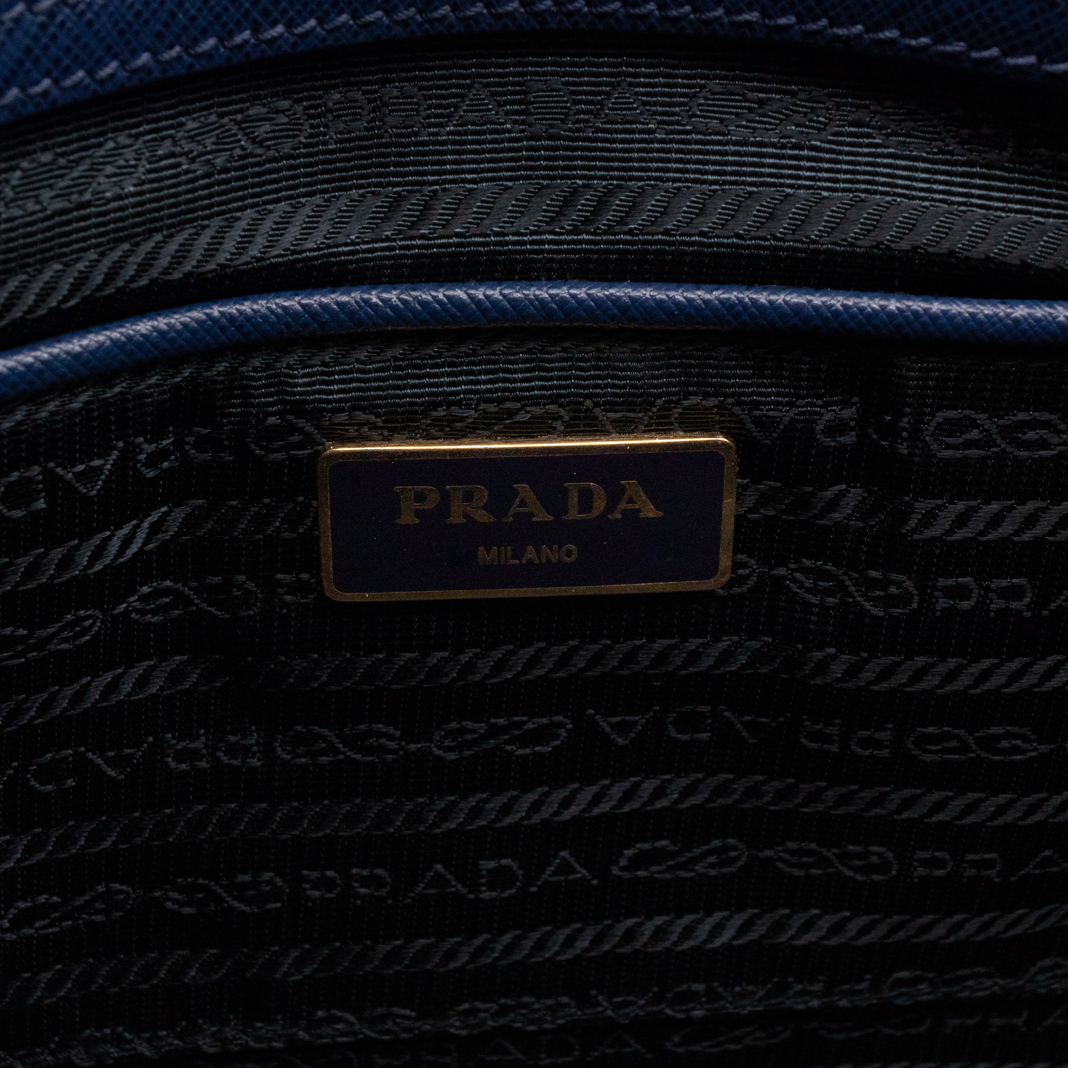 Galleria Tote Bag Blue Saffiano
