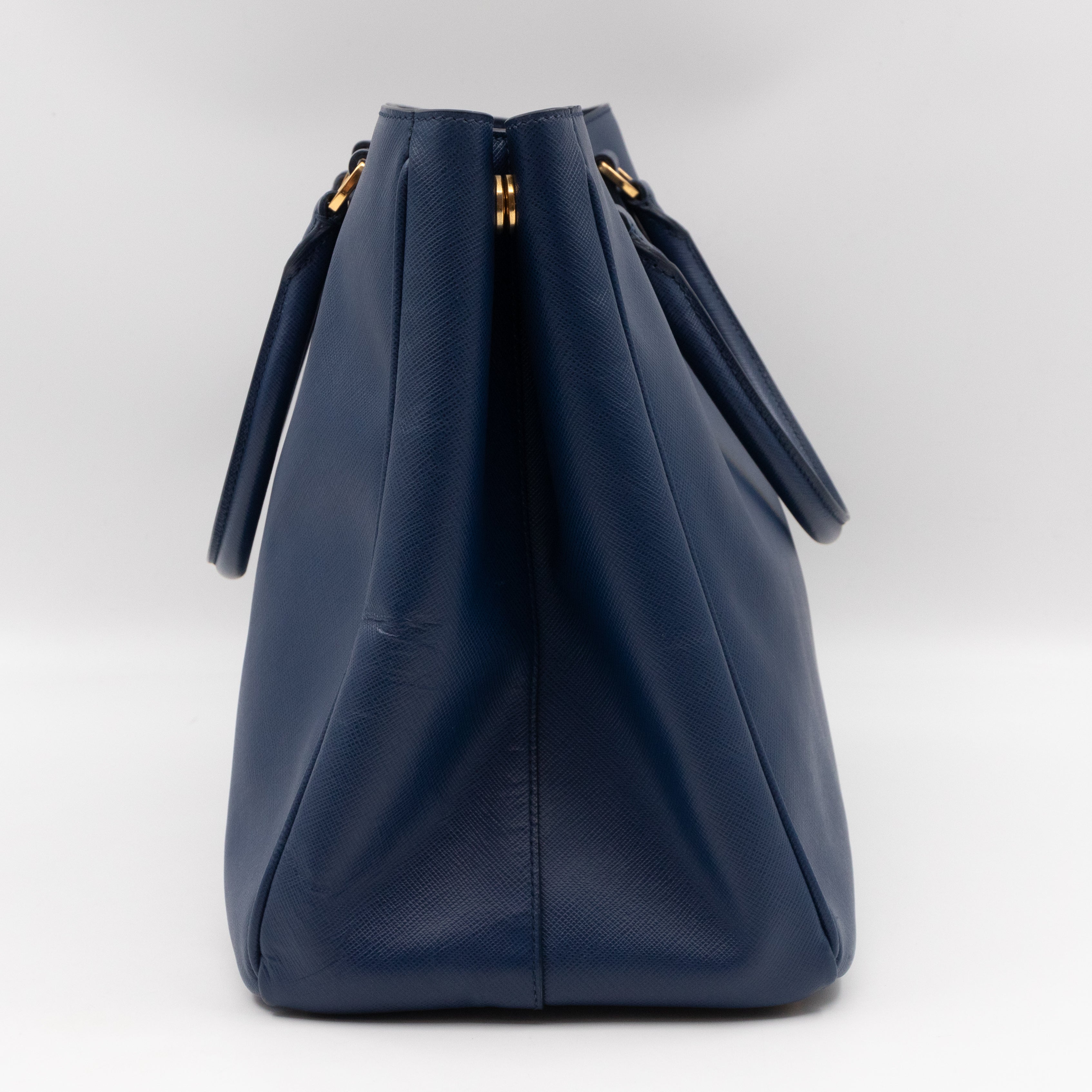 Galleria Tote Bag Blue Saffiano