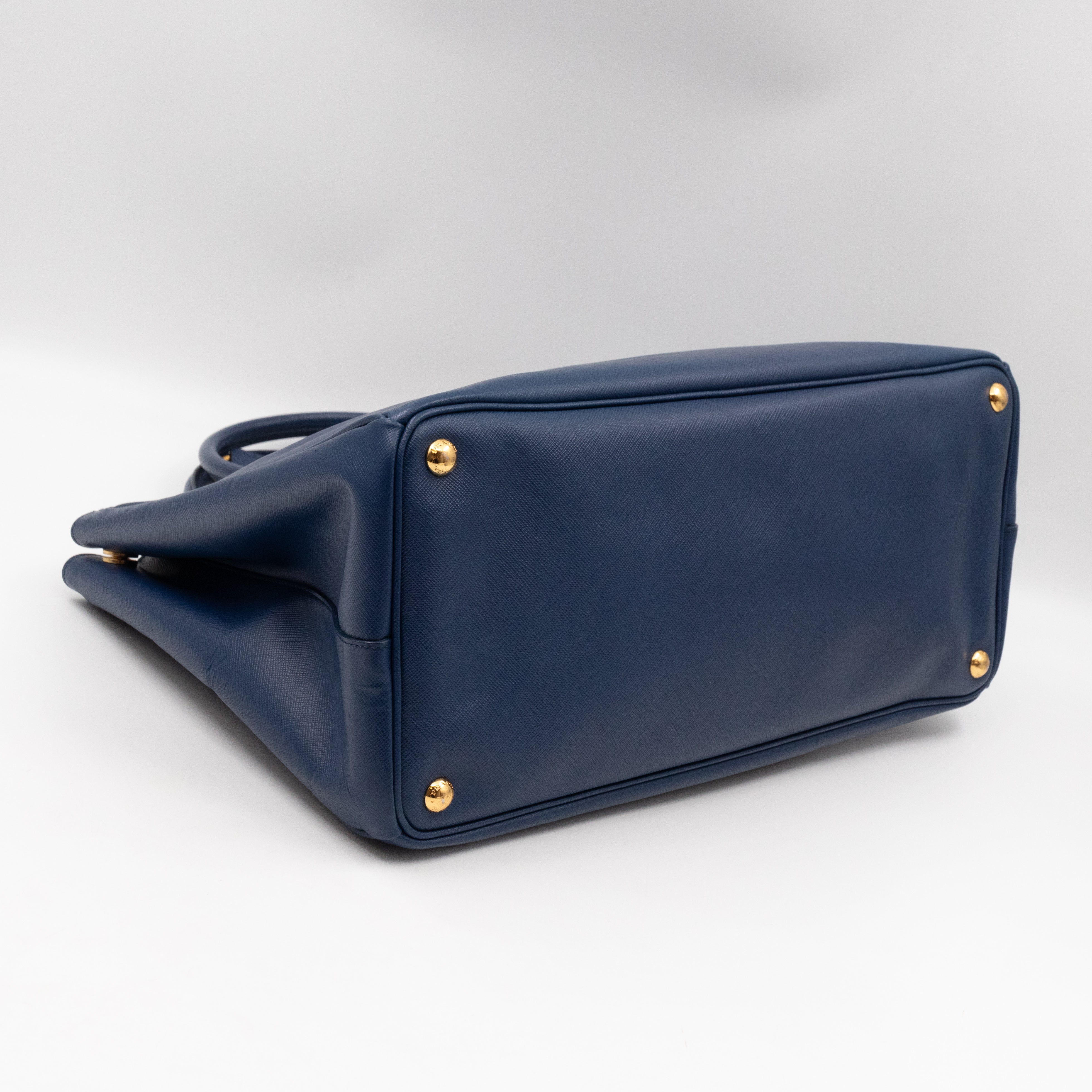 Galleria Tote Bag Blue Saffiano