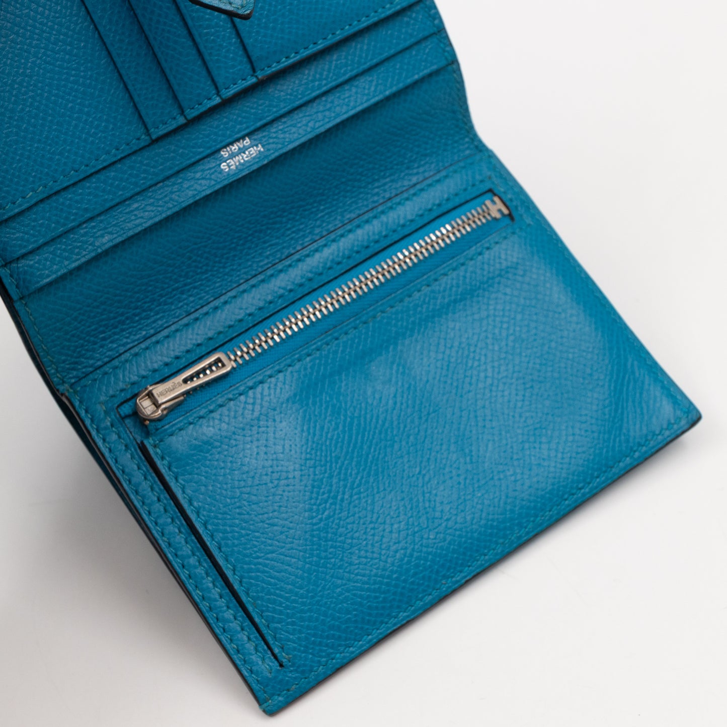 Bearn Compact Wallet Blue Leather