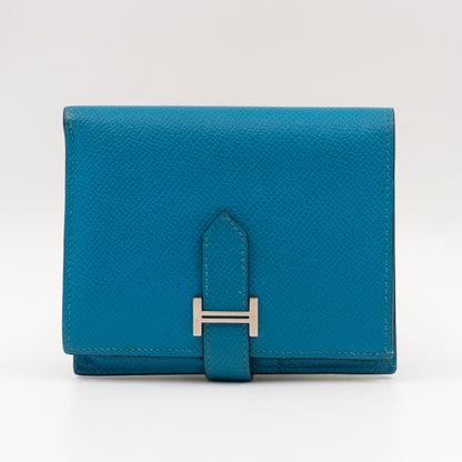 Bearn Compact Wallet Blue Leather