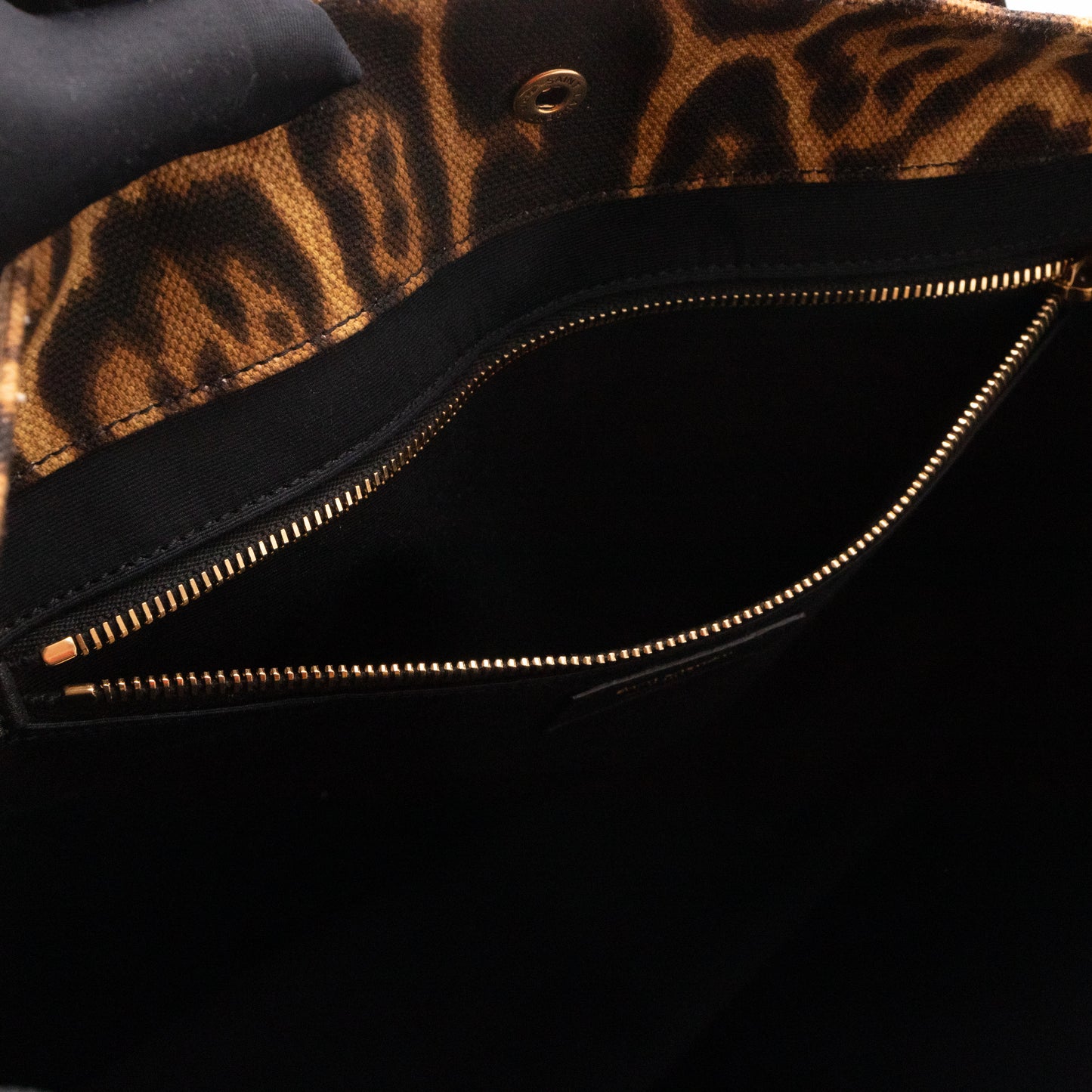 Rive Gauche Noe Tote Leopard Print Canvas