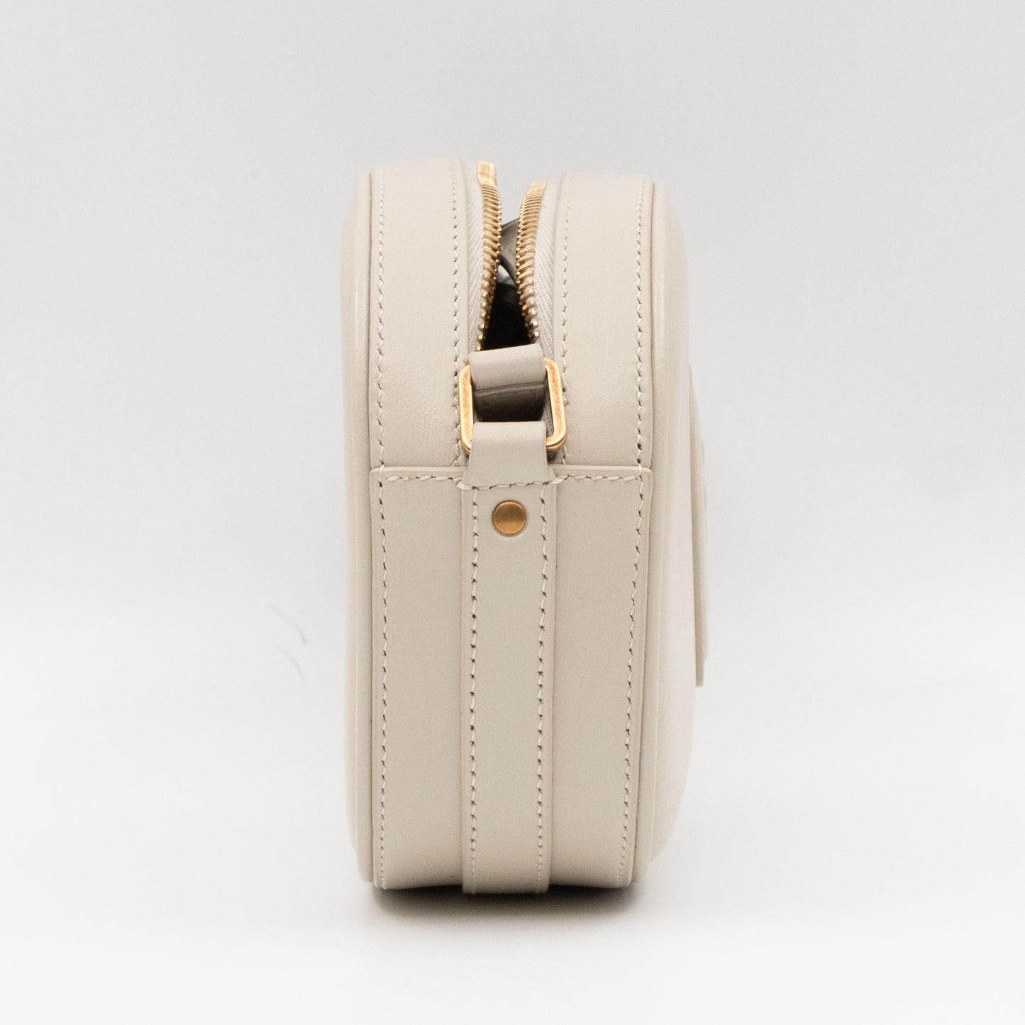 Le 61 Camera Bag White Calfskin Leather