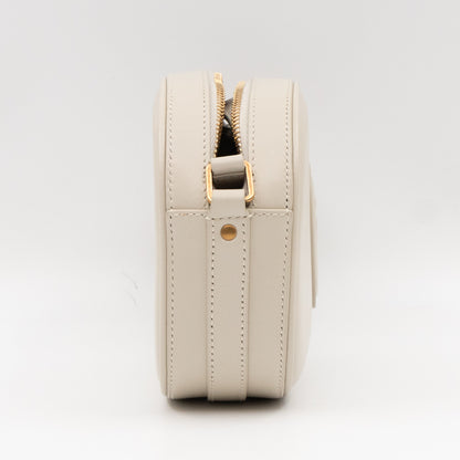 Le 61 Camera Bag White Calfskin Leather