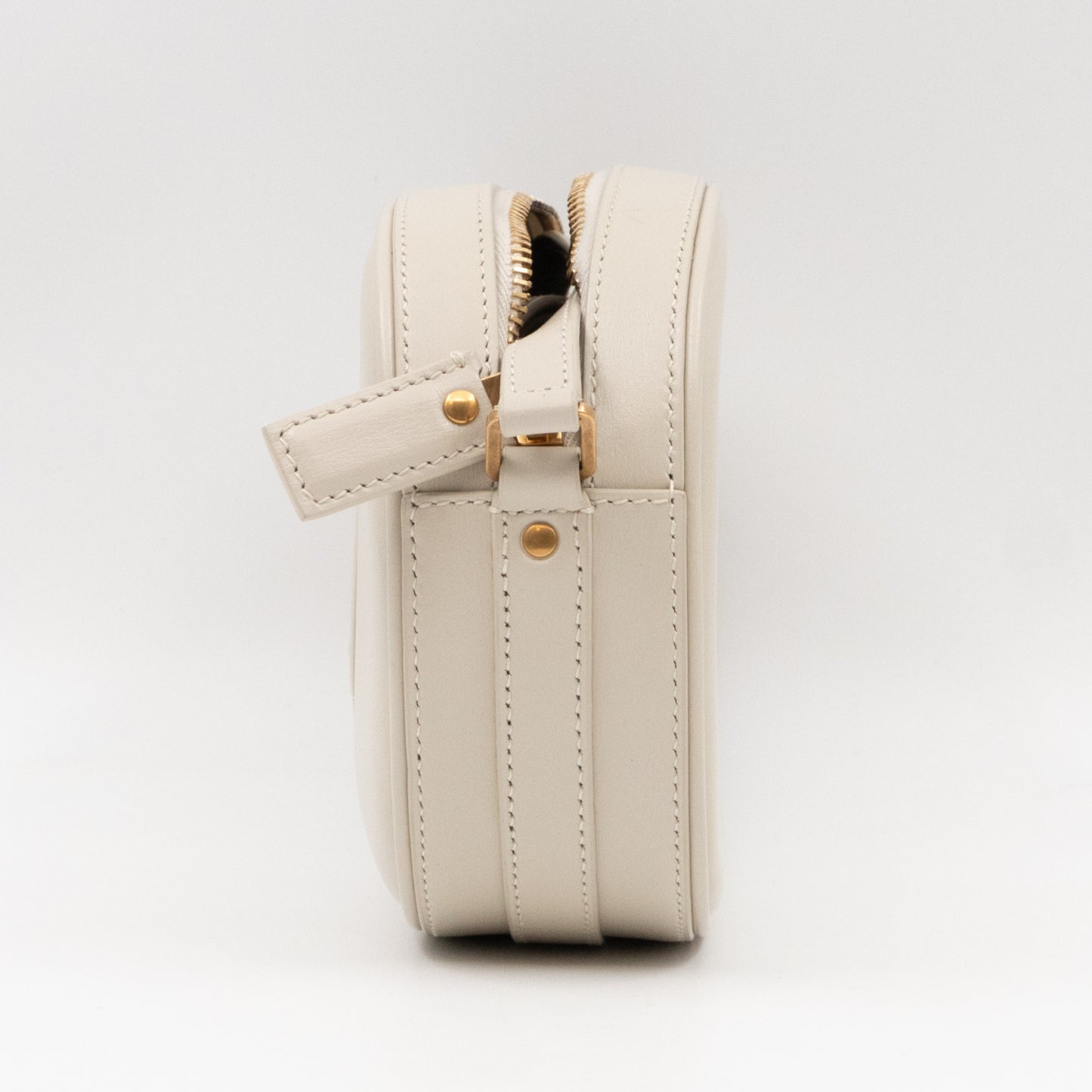 Le 61 Camera Bag White Calfskin Leather