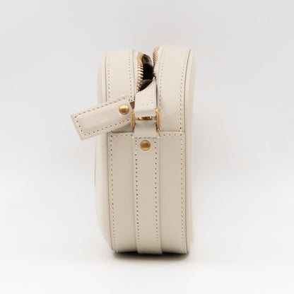 Le 61 Camera Bag White Calfskin Leather