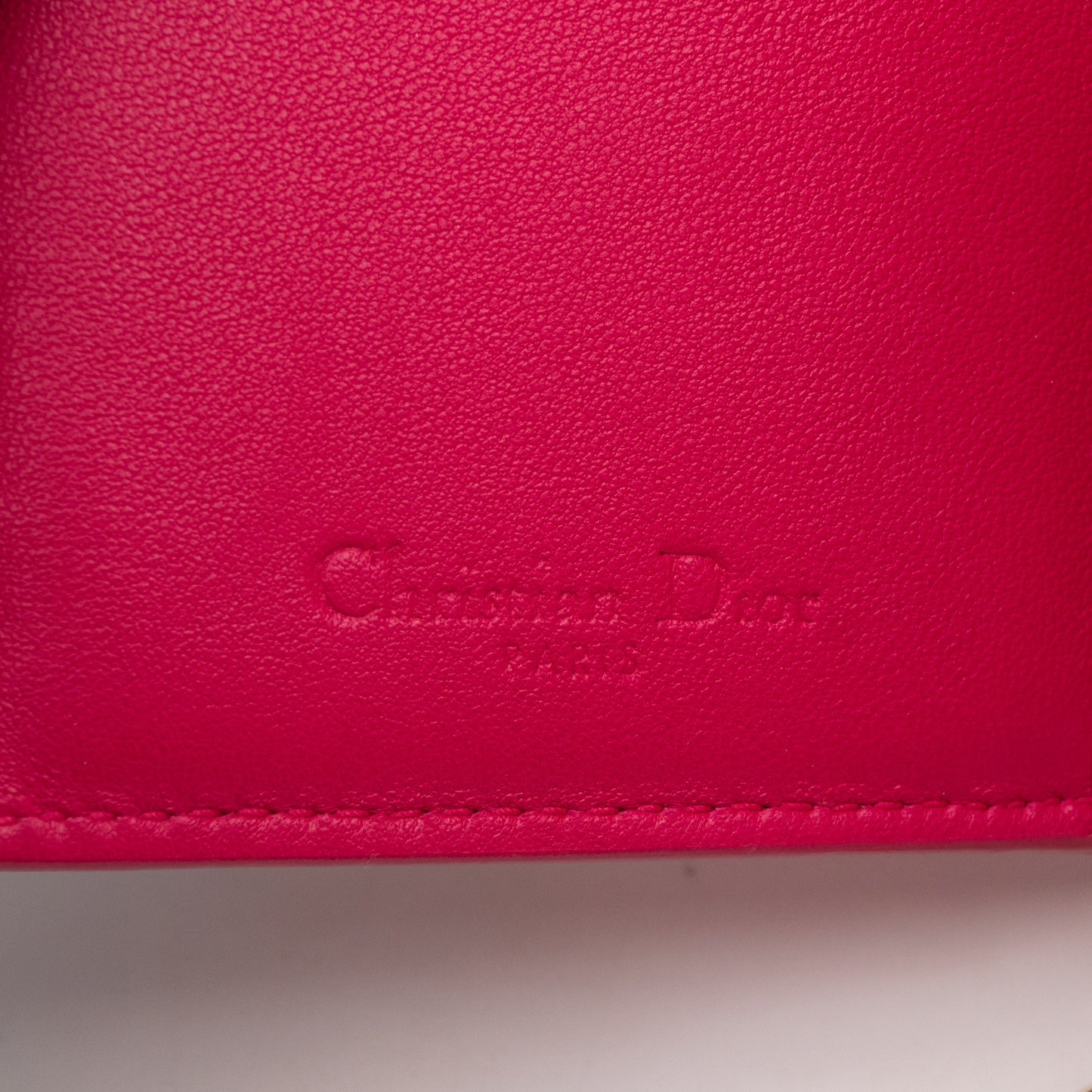 Lady Dior Compact Wallet Pink Cannage Leather