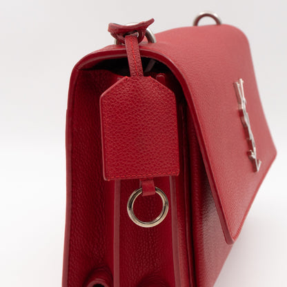 Sunset Medium Red Grained Leather