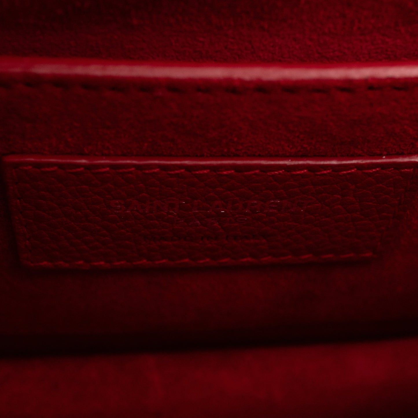 Sunset Medium Red Grained Leather