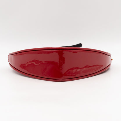 Sac Coeur Heart Clutch Red Patent Leather