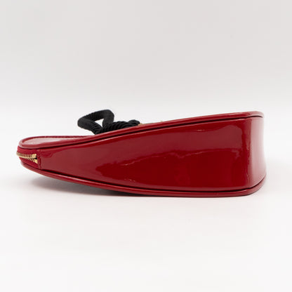 Sac Coeur Heart Clutch Red Patent Leather