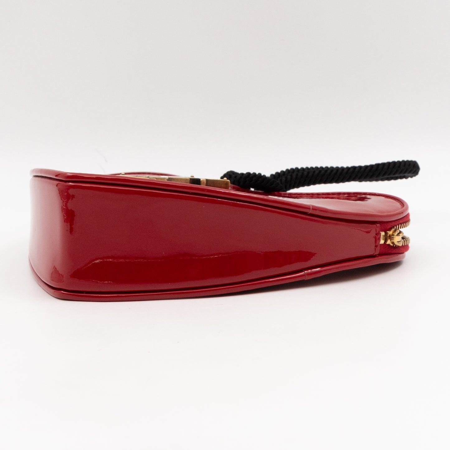 Sac Coeur Heart Clutch Red Patent Leather