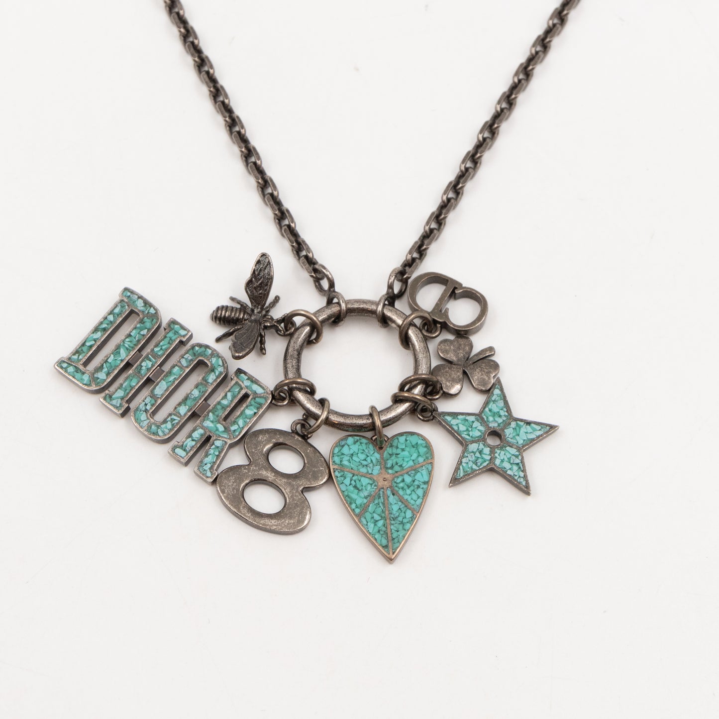 Porte-Bonheur Charm Pendant Blue Necklace