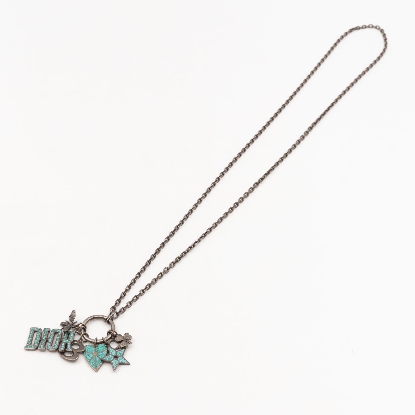 Porte-Bonheur Charm Pendant Blue Necklace