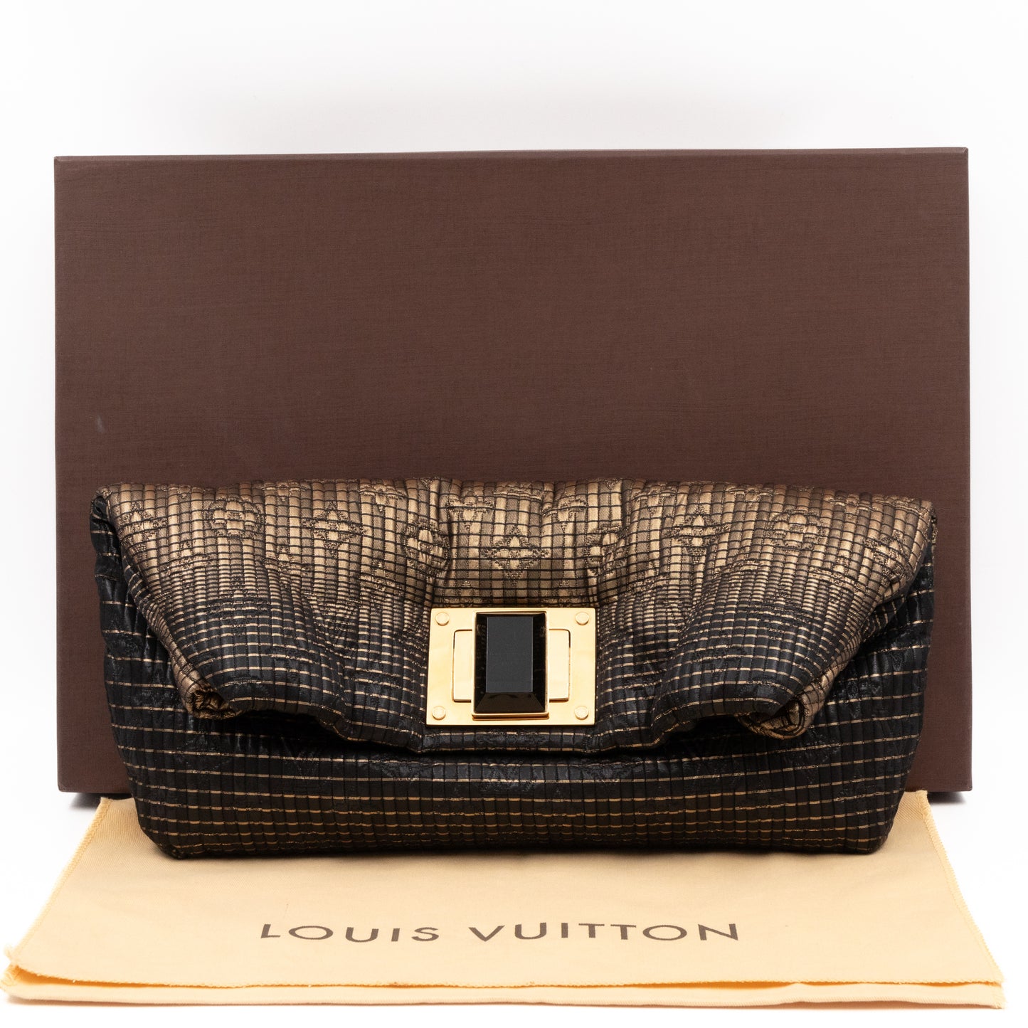 Altair Pochette Monogram Jacquard Black Gold