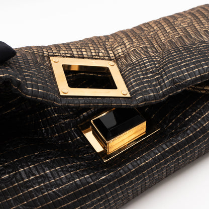 Altair Pochette Monogram Jacquard Black Gold