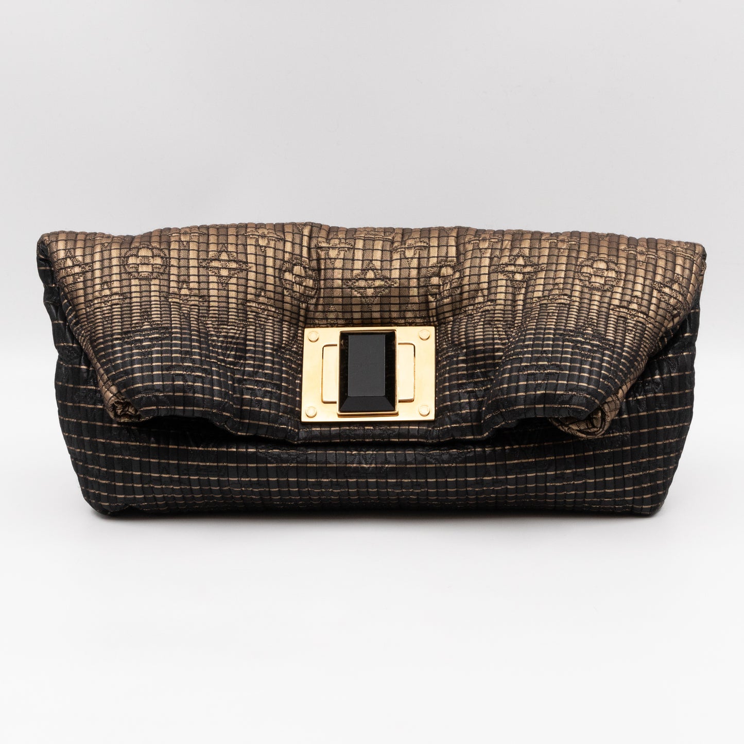 Altair Pochette Monogram Jacquard Black Gold