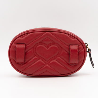 GG Marmont Matelasse Belt Bag Red