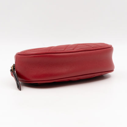 GG Marmont Matelasse Belt Bag Red