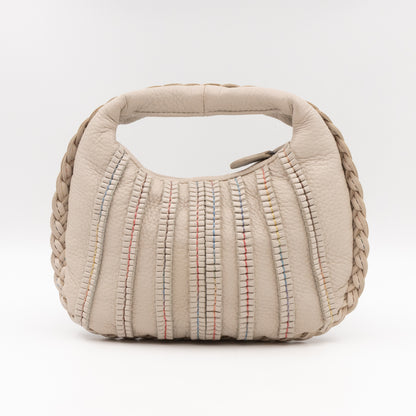 Mini Dune Veneta Hobo Bag Ivory Leather