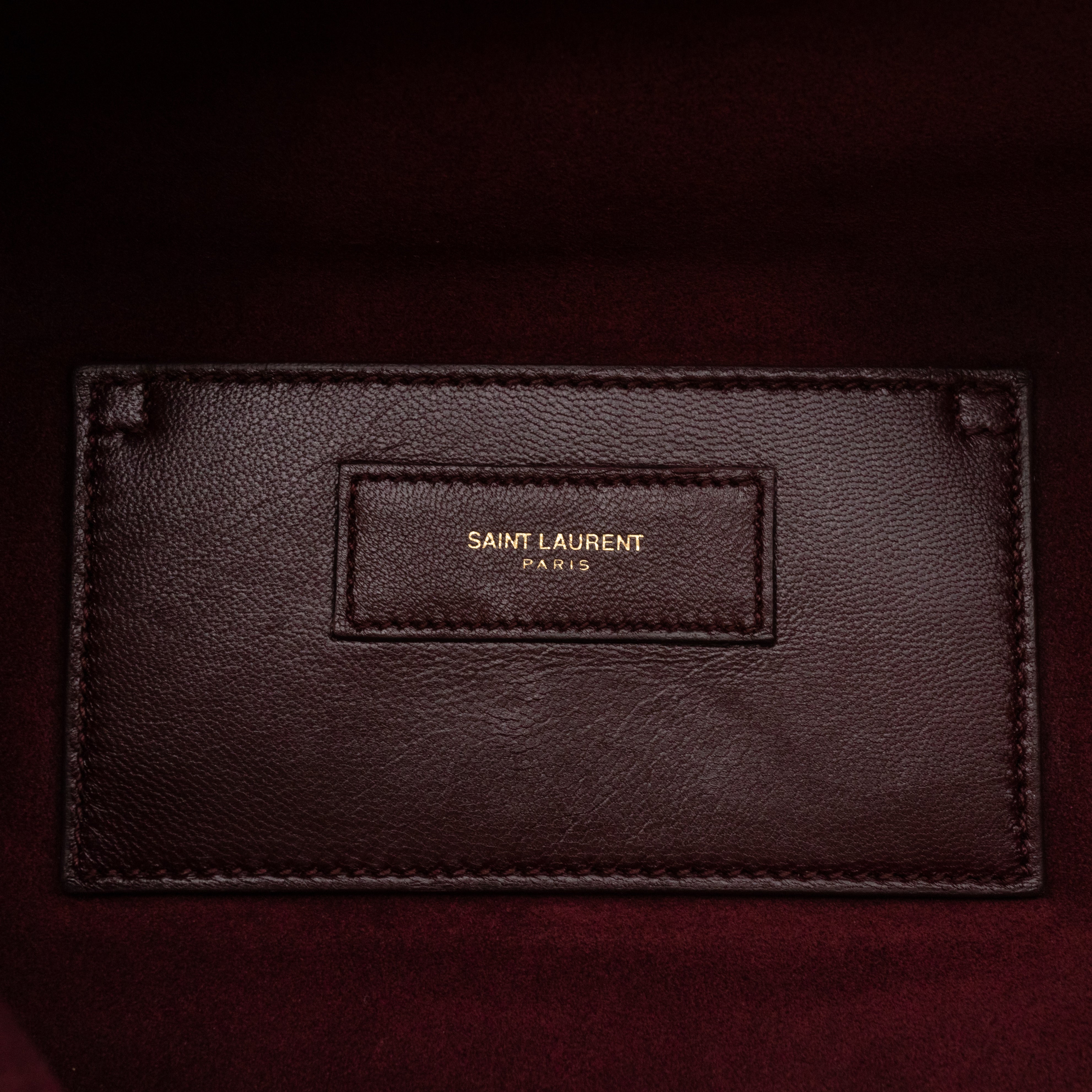 Courtney Fold-Over Clutch Burgundy Suede