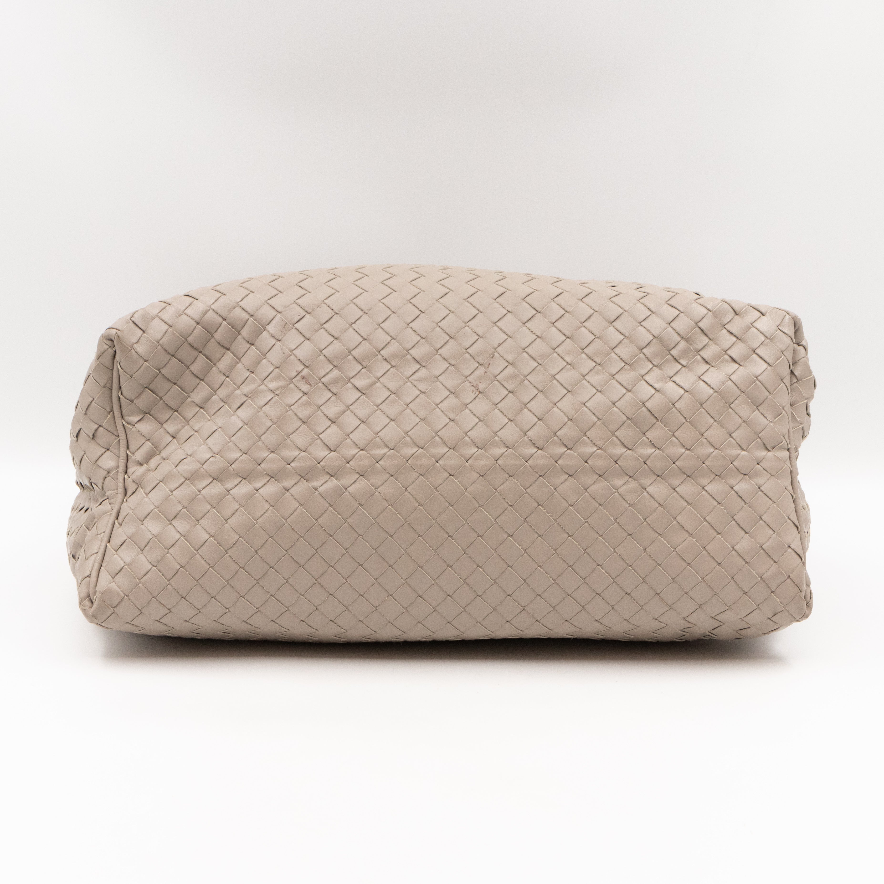 Sloane Hobo Bag Intrecciato Light Grey Leather