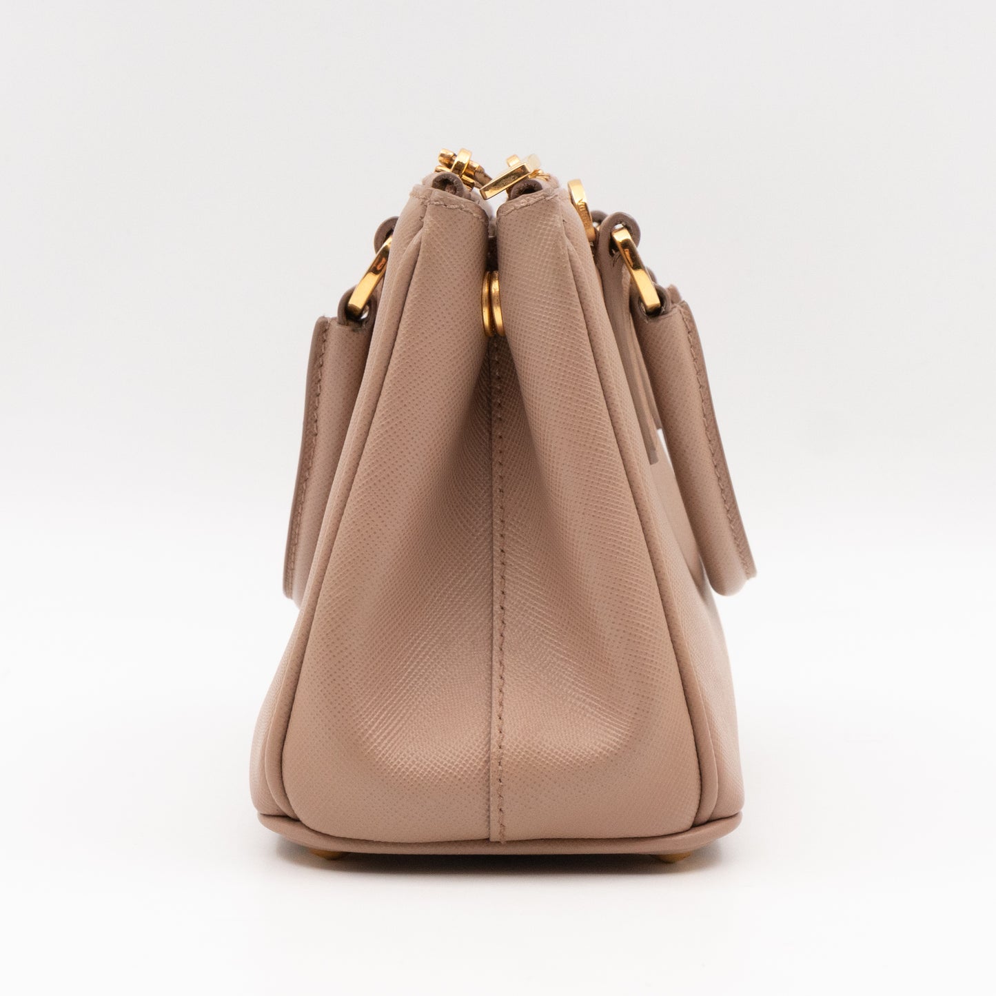 Galleria Micro Double Zip Nude Saffiano