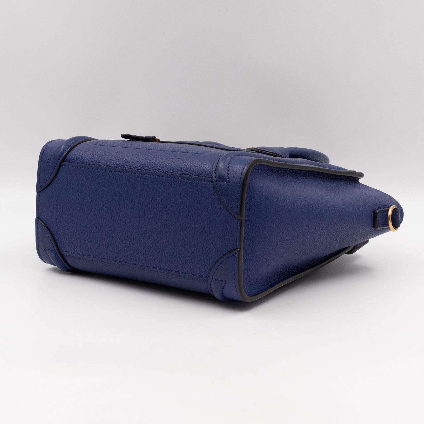 Nano Luggage Blue Drummed Leather