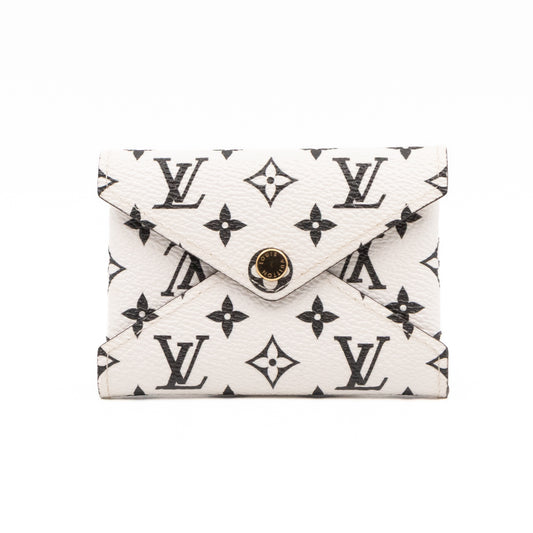 Kirigami Pochette Small White Black Monogram