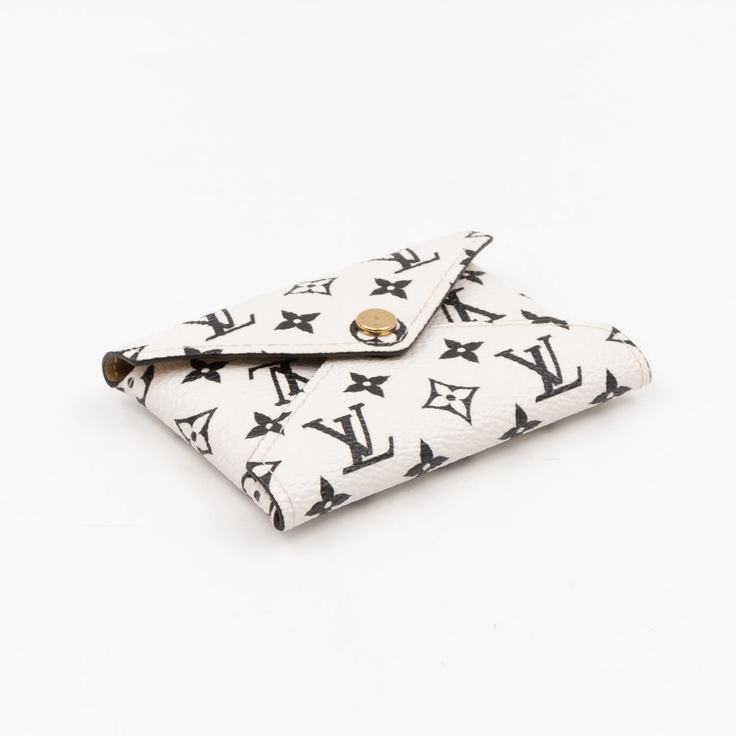 Kirigami Pochette Small White Black Monogram