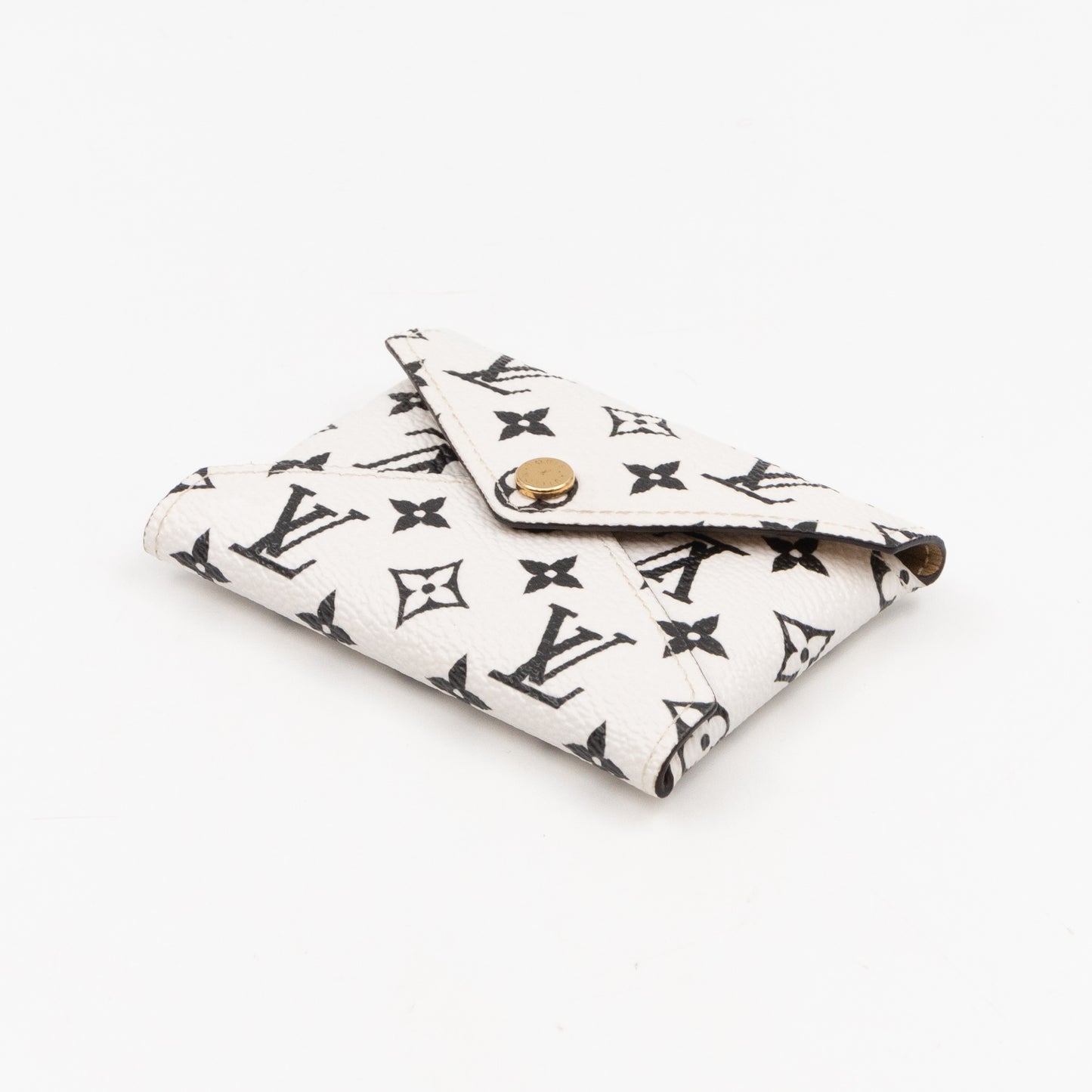 Kirigami Pochette Small White Black Monogram