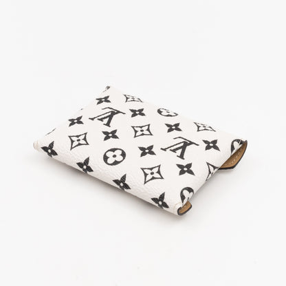 Kirigami Pochette Small White Black Monogram