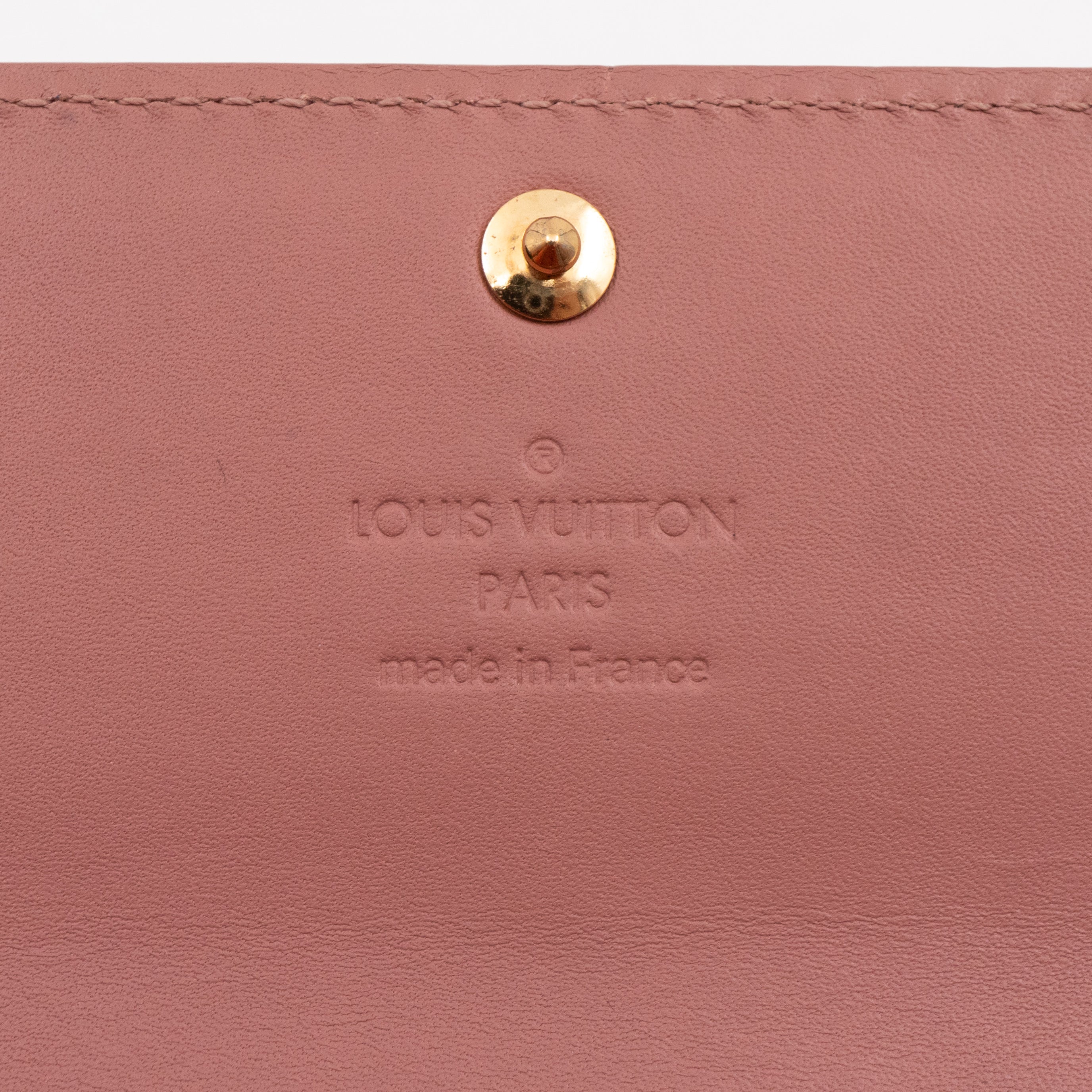 Sarah Wallet Monogram Rose Velours Vernis Ikat