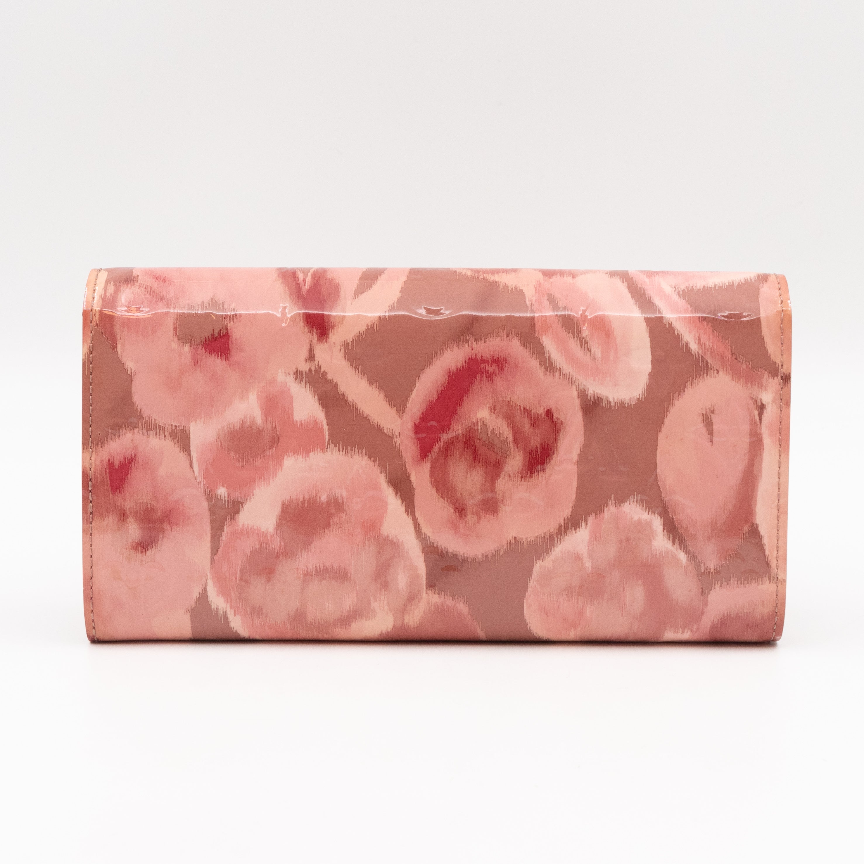 Sarah Wallet Monogram Rose Velours Vernis Ikat
