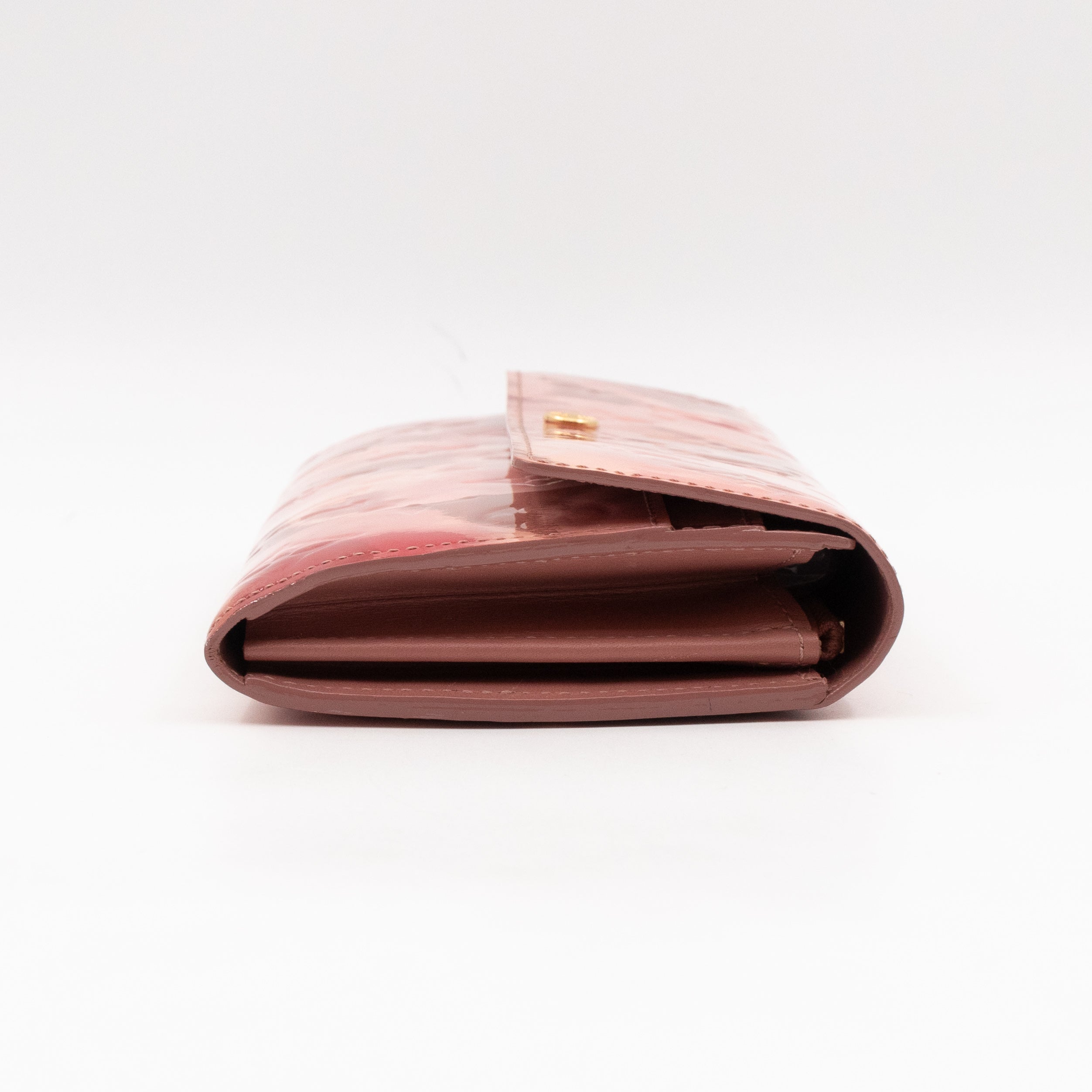 Sarah Wallet Monogram Rose Velours Vernis Ikat