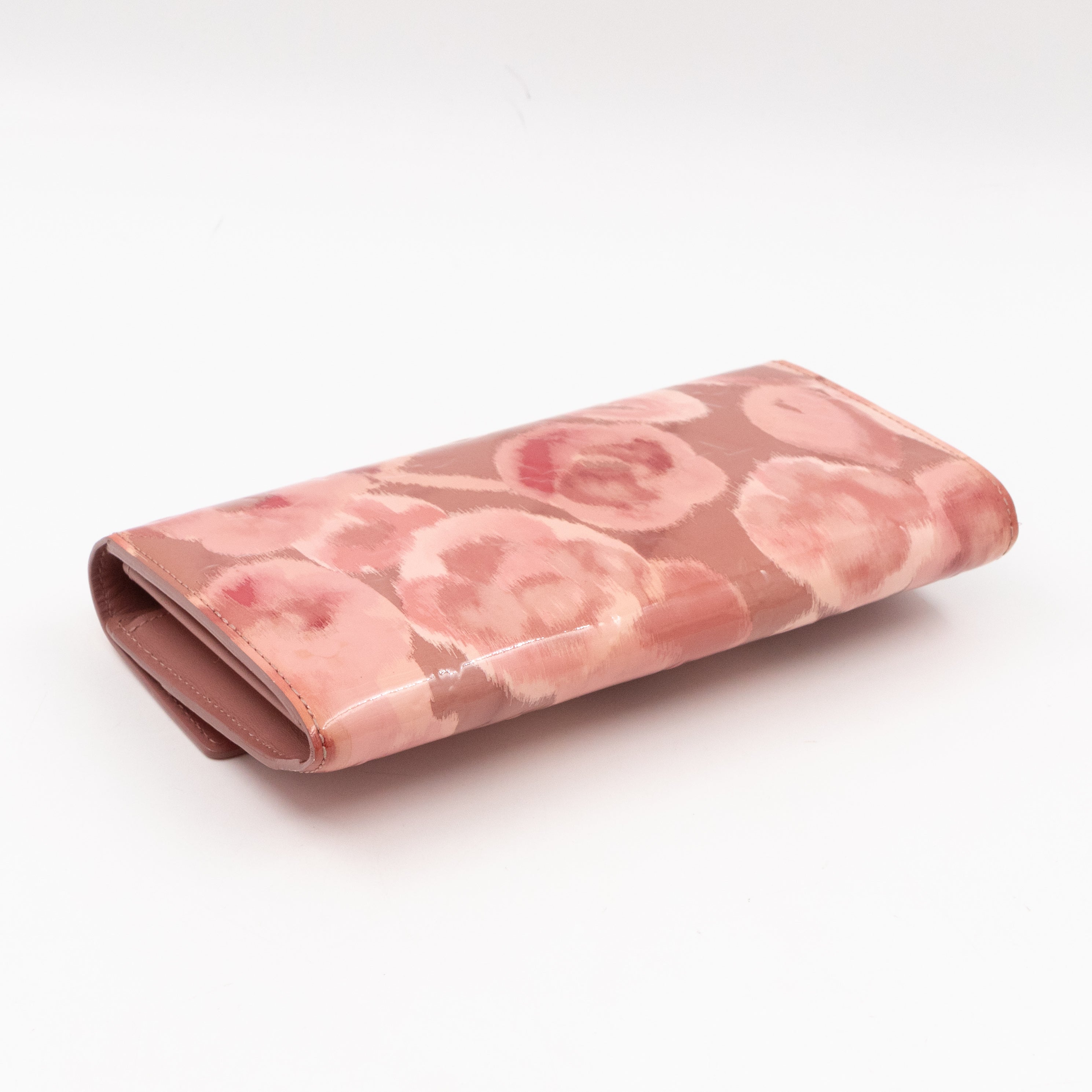 Sarah Wallet Monogram Rose Velours Vernis Ikat