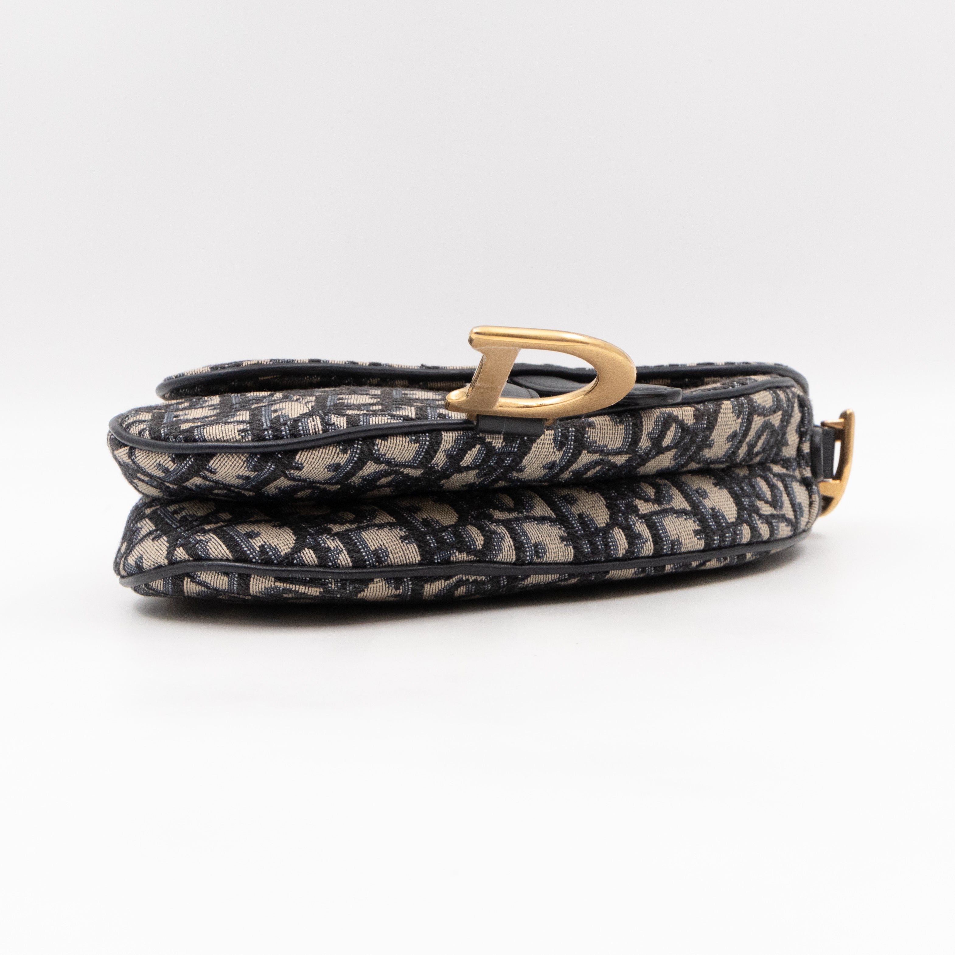 Mini Saddle Bag Blue Dior Oblique Jacquard