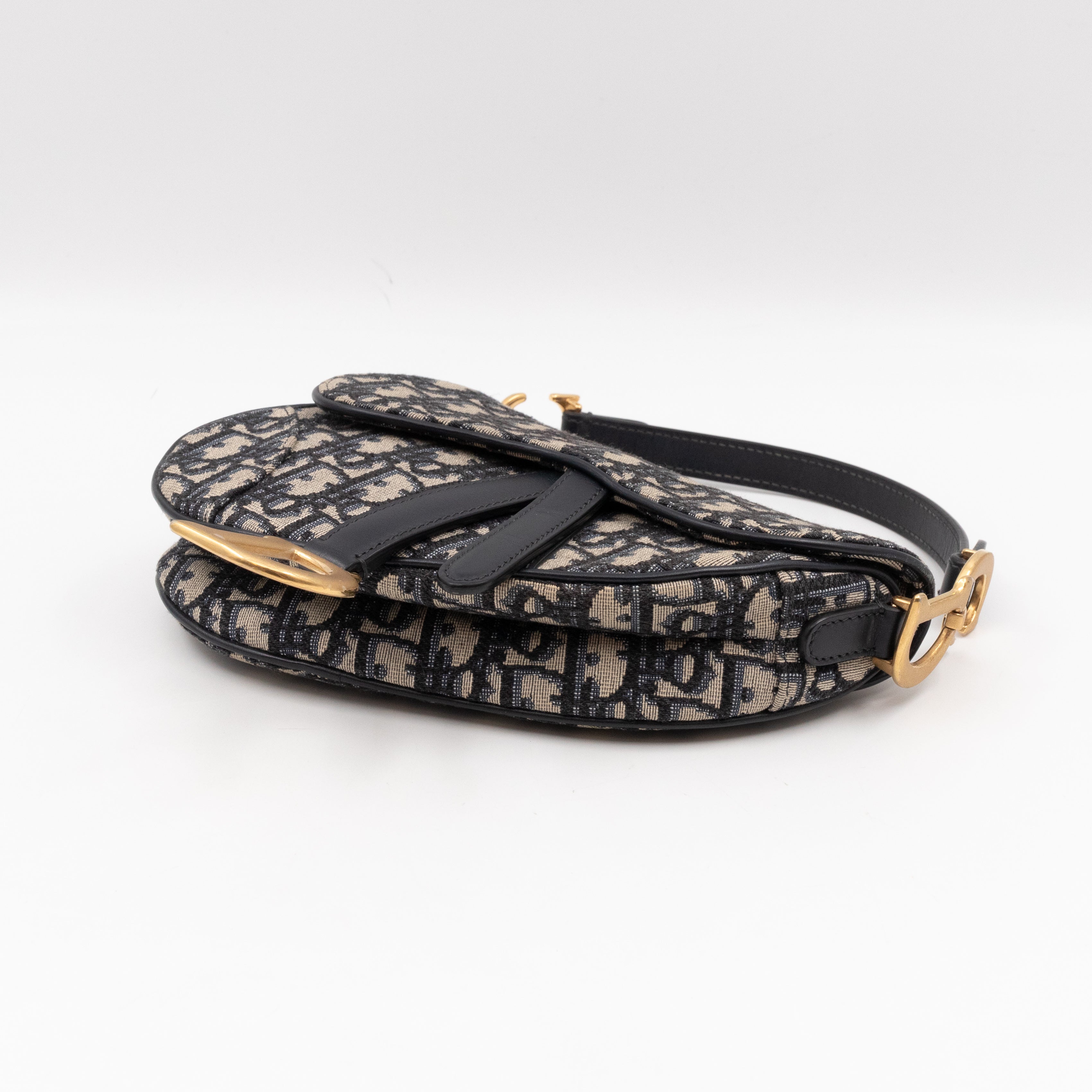 Mini Saddle Bag Blue Dior Oblique Jacquard