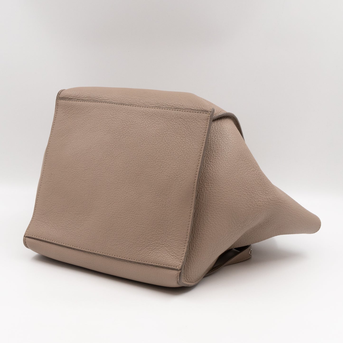 Big Bag Small Light Taupe Supple Grained Calfskin