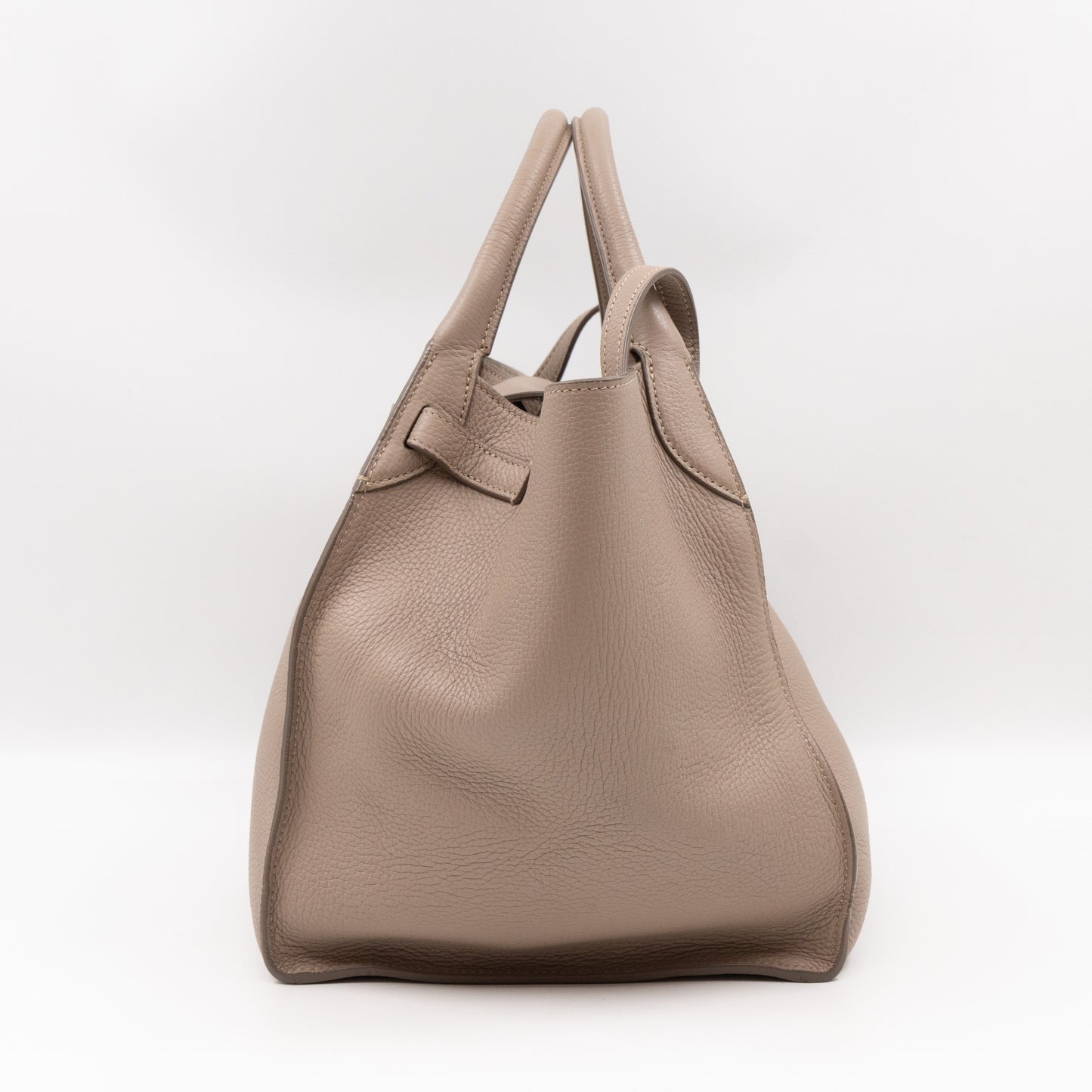 Big Bag Small Light Taupe Supple Grained Calfskin