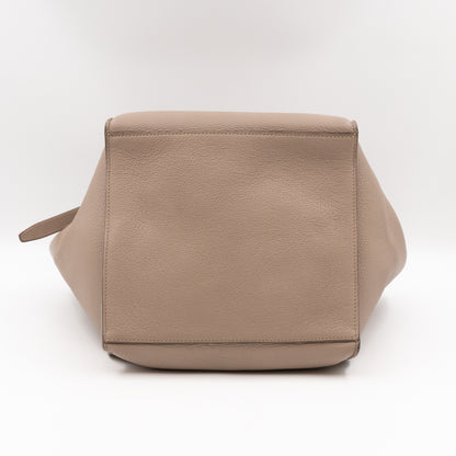 Big Bag Small Light Taupe Supple Grained Calfskin