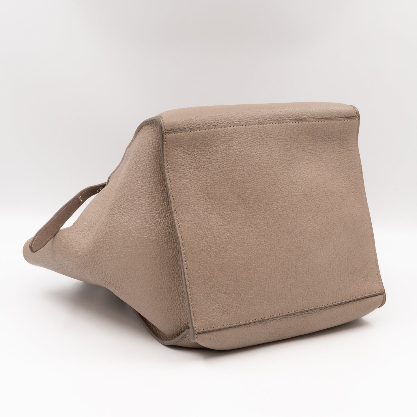 Big Bag Small Light Taupe Supple Grained Calfskin