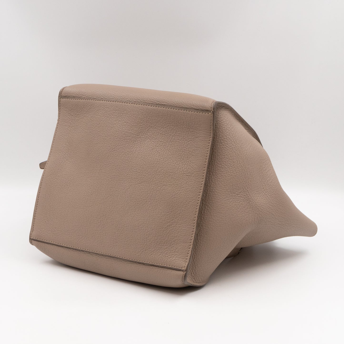 Big Bag Small Light Taupe Supple Grained Calfskin